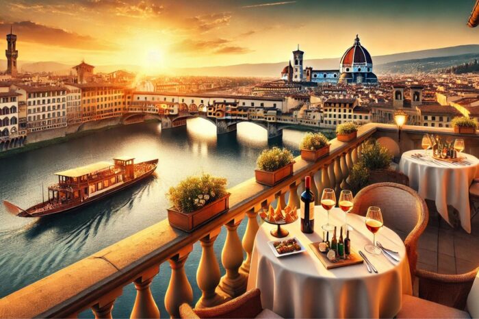 Aperitivo in Terrazza e navigazione sull’Arno a Firenze