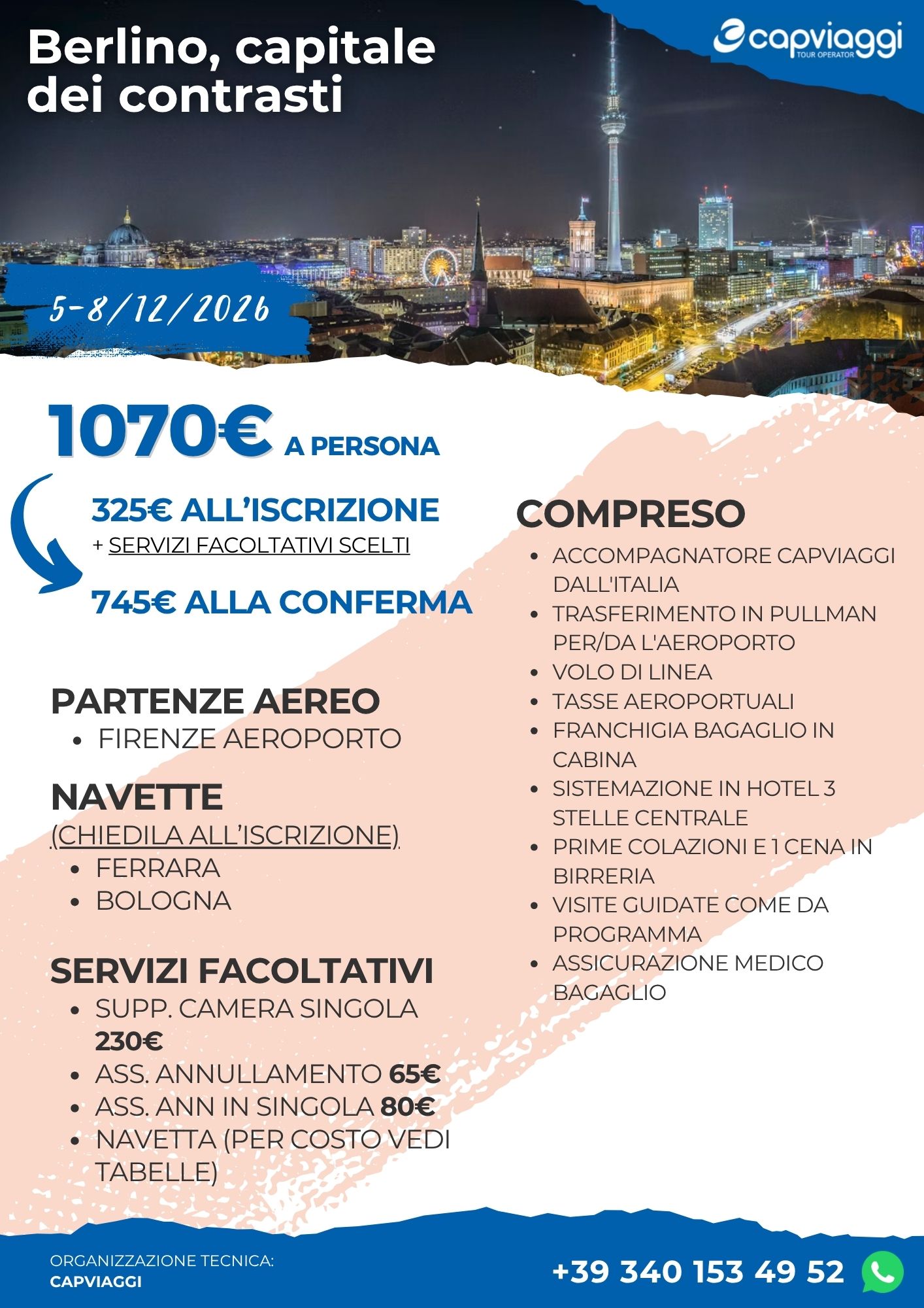 Berlino dicembre 2026 CAP VIAGGI